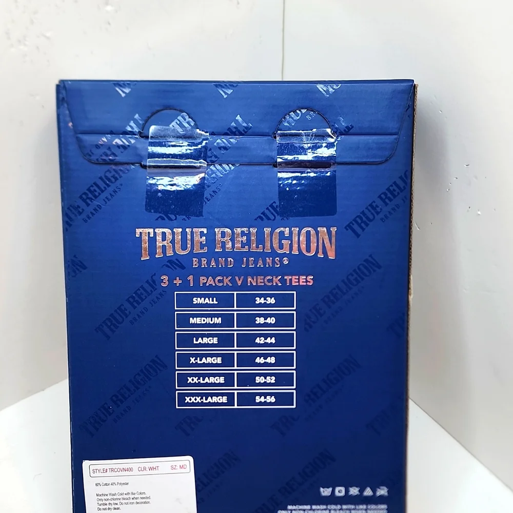 TRUE RELIGION V-NECK TEES 3+1 PACKAGE
